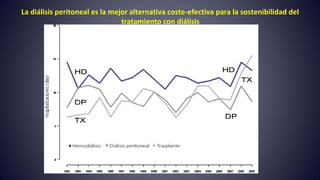 La diálisis peritoneal es la mejor alternativa coste-efectiva para la sostenibilidad del
tratamiento con diálisis
 