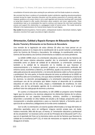 G. Domínguez, F.J. Álvarez, A.M. López. Acción tutorial y orientación en el periodo de…
222
consolidation of tutorial acti...