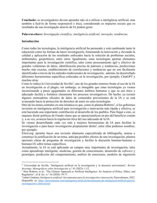 El Uso De La Inteligencia Artificial En La Investigacion | PDF