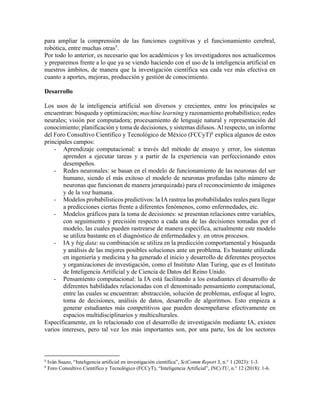 El Uso De La Inteligencia Artificial En La Investigacion | PDF