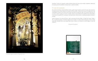 116 117
moradores). A parte de la repostería, también realizamos labores de costura como zurcidos, escapularios, elaboración
de escudos para las hermandades en Semana Santa y pañuelos bordados.
A modo de conclusión
En este hoy de la historia, después de haber trazado a grandes rasgos el pasado y presente de nuestra vida monacal en
los últimos decenios, hemos querido, con la gracia de Dios, desvelar a vuestros ojos un poco de la belleza de la vida
contemplativa carmelita, que no busca otra cosa que el que Dios sea amado por todos y por encima de todo. Por eso,
en nuestra constante entrega a la oración y al trabajo, jamás nos desentendemos de los problemas de la humanidad y,
en particular, de aquellos de los ursaonenses y de cuantos tienen a bien acercarse a nosotras para pedirnos oraciones o
consejos.
Todo los ponemos en las manos del Señor y bajo la intercesión de nuestra Madre, la Virgen del Carmen. Unidas a
ella, y más allá de los dolores y del valle de lágrimas de este mundo, no cejamos jamás de dar gracias a Dios por todos
y por todo, elevándole ahora como siempre desde nuestro corazón, y en comunión con toda la Iglesia, el canto del
Magnificat.
					 Ad maiorem Dei gloriam
Una monja arregla el atuendo de la Virgen del Carmen.
 