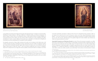 134 135
encontrado reproducida, parcialmente, la figura de Santa Teresa de su oleografía de Osuna, fechada en 1893, en
un número de ese mismo año de la revista La Ilustración Artística, con la que colaboró habitualmente Gimeno
Regnier11
. Es ésta una circunstancia que nos habla de la gran difusión alcanzada por las imágenes piadosas ideadas
por este autor. Por otra parte, advertimos que le fue querida la figura de la mística abulense, pues sabemos que
realizó otras representaciones de la misma12
.
Inmaculada Concepción con el Niño Jesús y San José (coro bajo). Pintura de interesante iconografia, es un reflejo
del ferviente culto profesado en la villa de Osuna a la Inmaculada Concepción de María, siguiendo los pasos del
gran promotor de esta devoción, Don Juan Téllez Girón, IV Conde de Ureña13
. En esta obra la Virgen María
centra la composición, representada según la iconografía tradicional que deriva de la mujer envuelta en sol del
Apocalipsis (12: 1), pisando una media luna y coronada por estrellas. Es una joven de rubia cabellera, ataviada con
túnica blanca y manto azul, orlado con perlas y una cenefa dorada. Une las manos en fervorosaoración, al tiempo
11 Vid. La Ilustración Artística, Barcelona, 16 de octubre de 1893, nº 616, p. 680. No se menciona en esta revista de qué cuadro del artista
procede el detalle de la Santa Teresa reproducido.
12 Así, en 1899, presentó Regnier un pastel de Santa Teresa de Jesús a la Exposición Nacional de Madrid, que fue alabado en su técnica por
el crítico Pérez Nieva. Vid. La Dinastía. Diario político, literario, mercantil y de avisos, Barcelona, 10 de junio de 1899, nº 6.928, p. 1. Realizó
también una oleografía de la mística abulense. Vid. El Siglo Futuro, Madrid, 8 de octubre de 1894, nº 5.892, p. 4.
13 Sobre este culto es de obligada consulta el estudio de MORENO DE SOTO, P. J.: Dogma, poder e ideología: la Casa de Osuna y la devoción
a la Inmaculada Concepción, Osuna, 2006. También debe consultarse PÉREZ LOZANO, M.: “Notas sobre la iconografía inmaculista en la
pintura de Osuna”, en Cuadernos de los Amigos de los Museos de Osuna, nº 11, 2009, pp. 80-85.
como grabador para la ilustración de libros de destacadas editoriales barcelonesas8
. Cansado de este tipo de trabajo,
abandonaría la capital catalana en 1889 para establecerse en Madrid, movido por el deseo de consagrarse a la
pintura. Aunque no obtuvo éxitos en esta dedicación artística, ocupó la plaza de profesor de dibujo litográfico en
la Escuela Nacional de Artes Gráficas. Son muy escasos los óleos conocidos de su mano, sabiéndose que realizó,
principalmente, retratos y asuntos religiosos. Fue un pintor que se especializó en la realización de oleografías de
tema piadoso que fueron distribuidas por la Sociedad de Artistas Españoles9
.
Su oleografía conservada en Osuna, dada la presencia del escudo con los atributos de San Pedro junto al del
Carmelo, pensamos que pudo ser realizada por el artista, expresamente, para este cenobio. Es posible que recibiera
este encargo dada la notoriedad alcanzada, según refiere la prensa de la época, por “el tan celebrado cuadro de
Regnier representando la Virgen del Carmen”10
, que fue una pintura original que serió el artista en oleografías.
Quizás fue la composición de esta Virgen del Carmen la copiada en la obra de San Pedro. En cualquier caso, hemos
8 Ilustró importantes obras, como la Historia de España de Modesto la Fuente o la Historia General de América de Pi y Margall.
9 Información sobre este artista se encuentra en BOIX, V.: Noticia de los artistas valencianos del siglo XIX, 1877, p. 37; ALCAHALÍ, B. de:
Diccionario biográfico de artistas valencianos, Valencia, 1897, p. 139; OSSORIO Y BERNARD, M.: Galería biográfica de pintores españoles del
siglo XIX, Madrid, ed. 1975, p. 346; ALDANA FERNÁNDEZ, S.: Guía abreviada de artistas valencianos, Valencia, 1970, p. 170; CATALÁ
SANCHÍS, S. y MARTÍNEZ Y MARTÍNEZ, R.: Pintores de Xátiva, vida y obra. Biografía de pintores desaparecidos. Desde el maestro de Xátiva
hasta el 2008, Xátiva, 2008, pp. 81-84.
10 Vid. El Siglo Futuro, Madrid, 8 de octubre de 1894, nº 5.892, p. 4.
Eugenio Gimenez Regnier. La Virgen del Carmen con
San Juan de la Cruz y Santa Teresa de Jesús.
Anónimo. Inmaculada Concepción
con el Niño Jesús y San José.
 