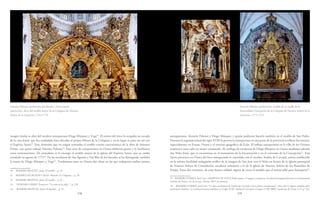 178 179
antequeranos, Antonio Palomo y Diego Márquez, y quizás pudieron hacerlo también en el retablo de San Pedro.
Durante la segunda mitad del siglo XVIII la presencia antequerana en esta parte de la provincia sevillana fue intensa,
especialmente en Estepa, Osuna y el entorno geográfico de Écija. El influjo antequerano en la villa de los Girones
empieza a estar cada vez mejor constatado. Al catálogo de esculturas de Diego Márquez en Osuna añadimos además
dos Niño Jesús, que se encuentran en el monasterio de la Encarnación y en el convento de la Concepción55
. Esta
fuerte presencia en Osuna del foco antequerado se consolida con el escultor Andrés de Carvajal, artista establecido
en la misma localidad malagueña artífice de la imagen de San José con el Niño en brazos de la iglesia parroquial
de Nuestra Señora de Consolación, escultura semejante a la de la iglesia de Nuestra Señora de los Remedios de
Estepa. Estas dos versiones, de muy buena calidad, siguen de cerca el modelo que el artista talló para Antequera56
.
55 ROMERO TORRES, José Luis y MORENO DE SOTO, Pedro Jaime: A imagen y semejanza. Escultura de pequeño formato en el patrimonio
artístico de Osuna, cat. de la exp., Osuna, 2014 (en prensa).
56 ROMERO TORRES, José Luis: “La obra escultórica de Andrés de Carvajal y la escultura antequerana”, Actas del I Congreso andaluz sobre
patrimonio histórico. La escultura barroca andaluza en el siglo XVIII. Andrés de Carvajal y Campos (1709-2009), Cuadernos de Estepa, nº 4, p. 124.
imagen titular es obra del escultor antequerano Diego Márquez y Vega50
. El centro del ático lo ocupaba un escudo
de la casa ducal, que fue trasladado hace décadas al propio Museo de la Colegiata y en su lugar se puso un sol con
el Espíritu Santo51
. Este elemento que en origen remataba el retablo resulta característico de la obra de Antonio
Primo, con quien trabajó Antonio Palomo52
. Esta serie de compromisos en Osuna debieron gustar y le facilitaron
otras contrataciones. De inmediato se le encargó el retablo mayor de la iglesia del Espíritu Santo, que ya estaba
instalado en agosto de 177253
. En las esculturas de San Agustín y San Blas de los laterales se ha distinguido también
la mano de Diego Márquez y Vega54
. Tendríamos pues en Osuna dos obras en las que trabajaron ambos artistas
50 ROMERO BENÍTEZ, Jesús: El retablo..., p. 91.
51 RODRÍGUEZ-BUZÓN CALLE, Manuel: La Colegiata..., p. 70.
52 ROMERO BENÍTEZ, Jesús: El retablo..., p. 91.
53 LEDESMA GÁMEZ, Francisco: “La vida en la calle...”, p. 239.
54 ROMERO BENÍTEZ, Jesús: El Retablo..., p. 91.
Antonio Palomo (atribución del diseño) y Juan Guerra
(ejecución), ático del retablo mayor de la Colegiata de Nuestra
Señora de la Asunción, 1761-1770.
Antonio Palomo (atribución), retablo de la capilla de la
Inmaculada Concepción de la Colegiata de Nuestra Señora de la
Asunción, 1771-1772.
 