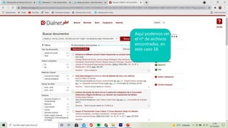 Aquí podemos ver
el nº de archivos
encontrados, en
este caso 18.
 