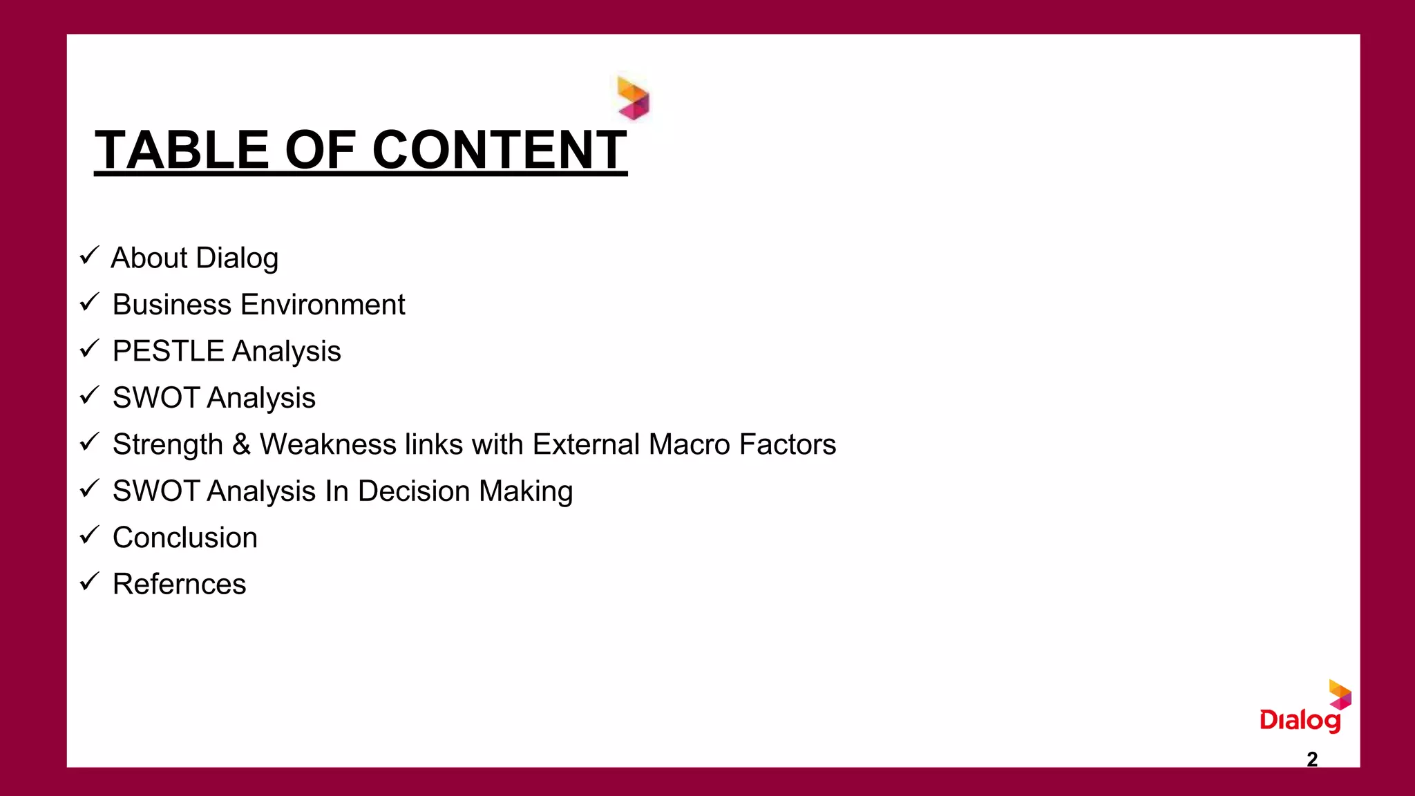 DIalog plc | DOCX