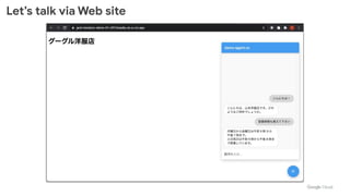 Let’s talk via Web site
 