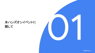 本ハンズオンイベントに
関して
01
 