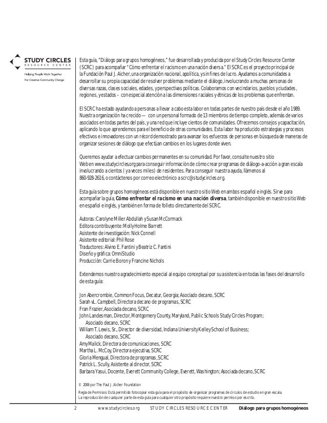 Diálogo para grupos homogéneos Slide 2