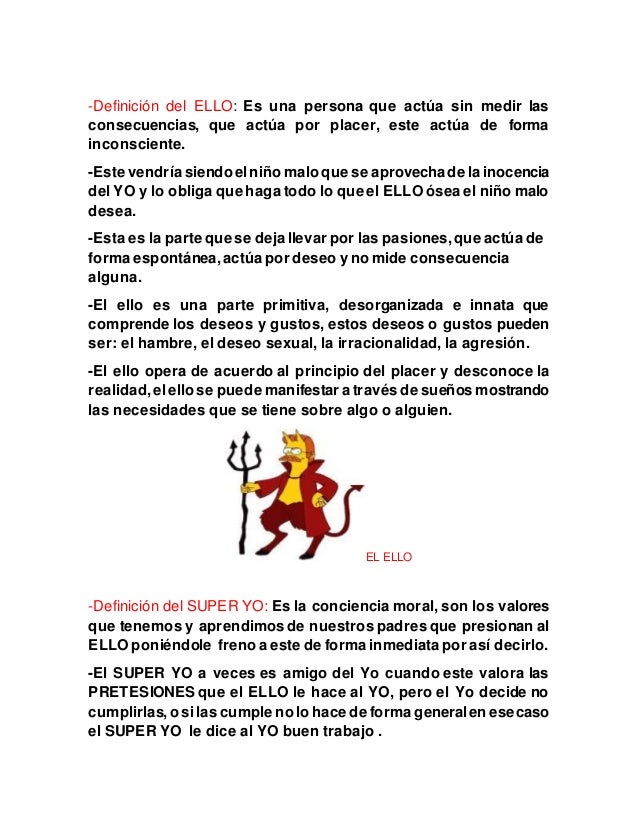 Dialogo del yo el ello y el super yo