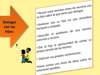 Dialogar con los hijos: 
