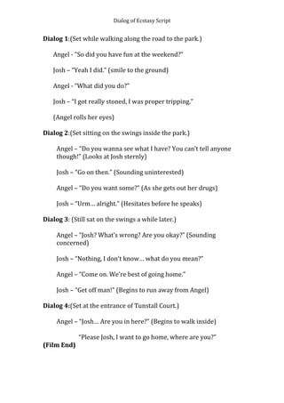 Dialog Of Ecstasy Script