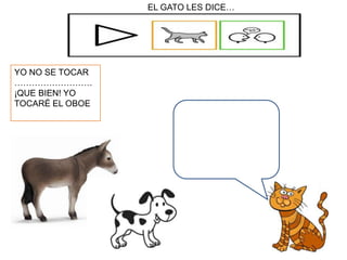 EL GATO LES DICE…




YO NO SE TOCAR
………………………
¡QUE BIEN! YO
TOCARÉ EL OBOE
 