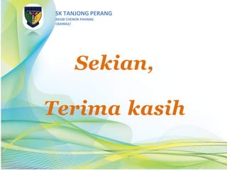 SK TANJONG PERANG
28100 CHENOR PAHANG
CBA9042/
Sekian,
Terima kasih
 