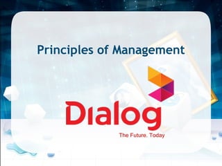 Principles of Management
The Future. Today
 