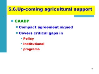 Achievements and challenges in Ethiopian agriculture