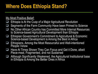 Enhancing science-based development in Africa: Where does Ethiopia stand?