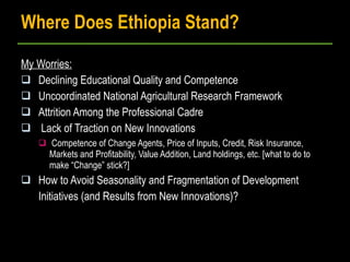 Enhancing science-based development in Africa: Where does Ethiopia stand?