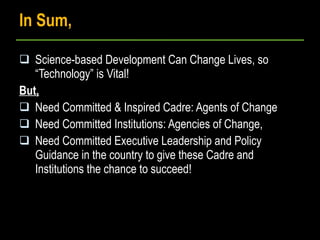 Enhancing science-based development in Africa: Where does Ethiopia stand?