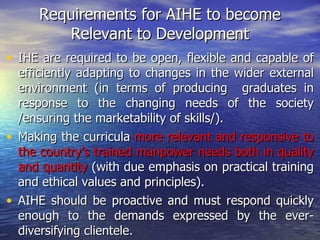 The role of agricultural institutions of higher learning in producing the next generation agricultural leaders in Ethiopia