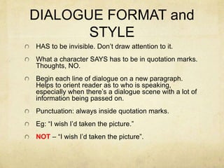 CREATIVE WRITING: Dialogue ppt | PPTX