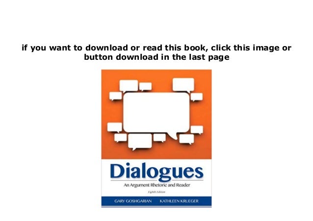 Epub Download Library Dialogues An Argument Rhetoric And Reader 8