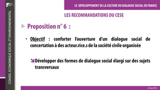 Le développement de la culture du dialogue social en France