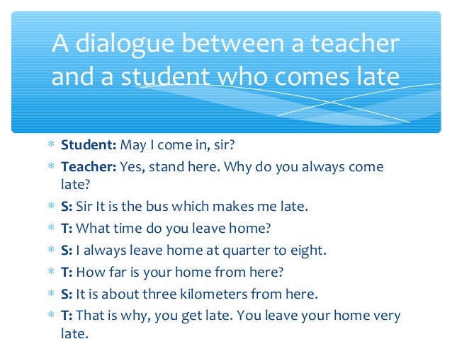 Teacher student dialogue essay