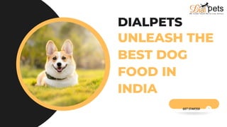 DIALPETS
UNLEASH THE
BEST DOG
FOOD IN
INDIA
GET STARTED
 