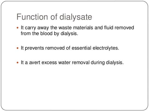 dialysate dialysate