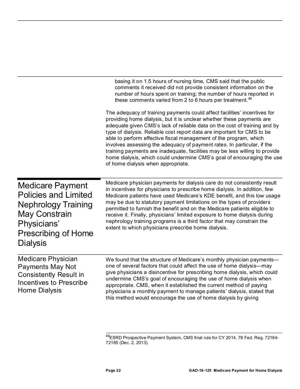 End Stage Renal Disease Medicare Coverage of Home Dialysis