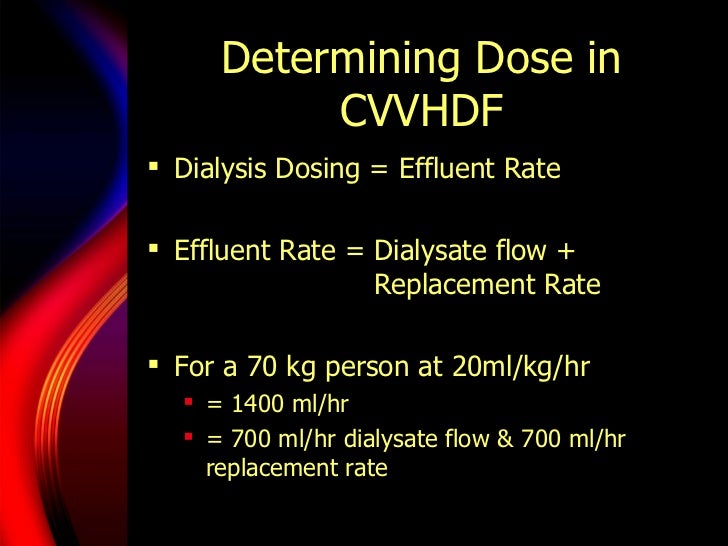 CRRT options in the ICU