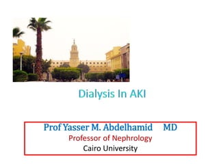 Prof Yasser M. Abdelhamid MD
Professor of Nephrology
Cairo University
 