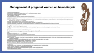 Management of pregnant women on hemodialysis
 