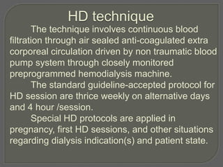Dialysis session management | PPTX