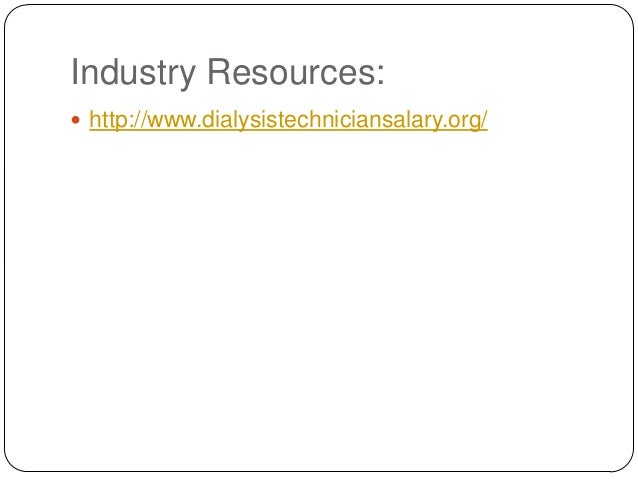 Dialysis Technician Career Field