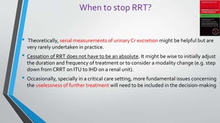 Stepp For Rrt Dialytic management of acute kidney injury | PPTX