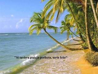 "Si tuviera pareja perfecta, sería feliz" 