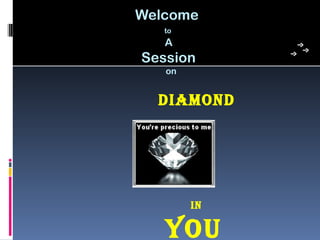 Welcome
   to
   A
Session
   on


  DiamonD




        in

   You
 