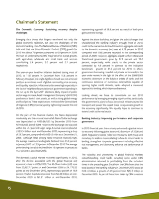 The Domestic Economy: Sustaining recovery despite representing a growth of 58.8 percent as a result of both price
challeng...