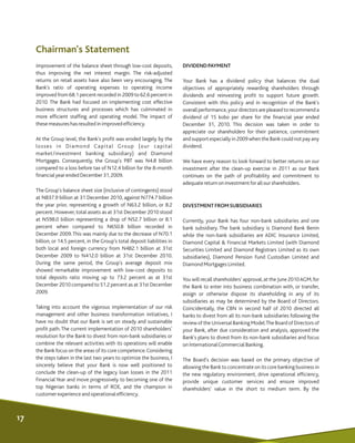 Chairman's Statement
improvement of the balance sheet through low-cost deposits, DIVIDENDPAYMENT
thus improving the net in...