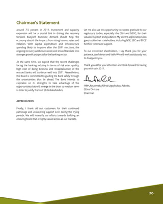 Chairman's Statement
around 7.5 percent in 2011. Investment and capacity Let me also use this opportunity to express grati...