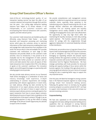 Group Chief Executive Officer's Review
state-of-the-art technology-backed quality of our We provide comprehensive cash man...