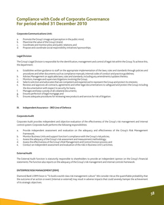 CorporateCommunicationsUnit:
a. PromotetheGroup'simage and perception in thepublicmind;
b. Maximise thevalueoftheGroup'sbr...