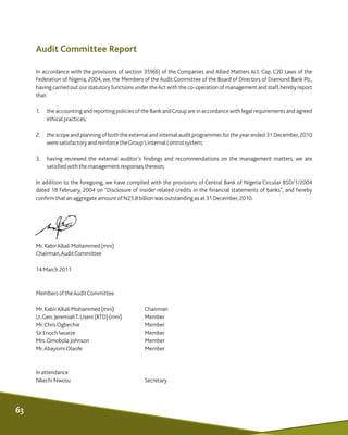 In accordance with the provisions of section 359(6) of the Companies and Allied Matters Act. Cap. C20 Laws of the
Federati...