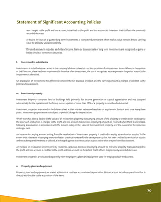 Statement of Significant Accounting Policies
was charged to the profit and loss account,is credited to the profit and loss...