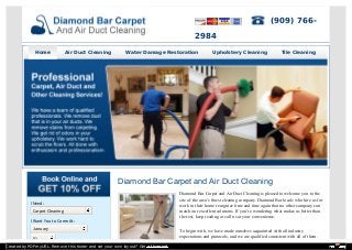 Diamond bar carpet and air duct cleaning