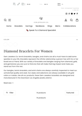 Diamond bracelets for women from gem jewelers
