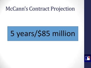 McCann’s Contract Projection

5 years/$85 million

 