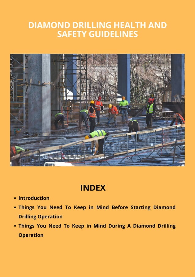Diamond drilling health and safety guidelines PDF