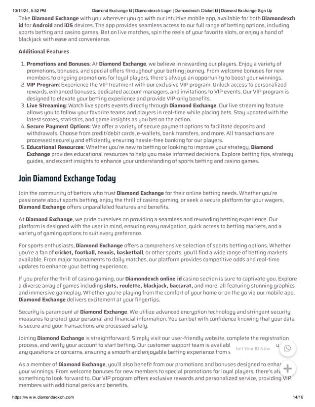 diamond exchange id number.pdf submission | PDF